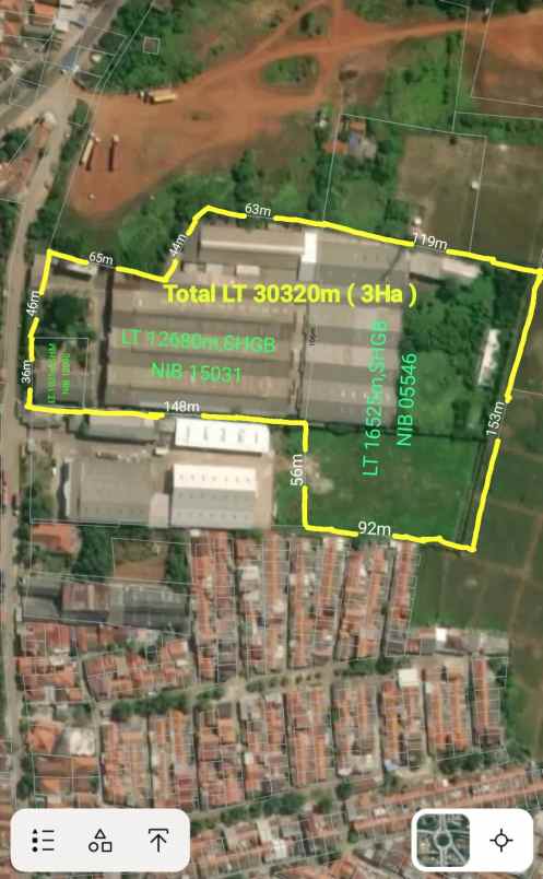 dijual ruko gudang kantor kosambi