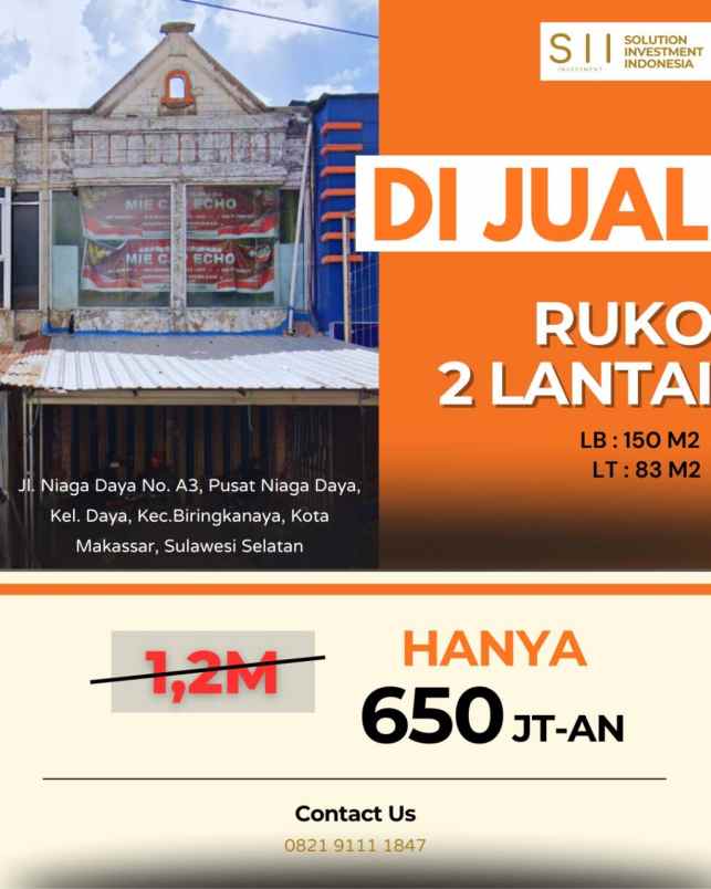 dijual ruko strategis 2 lantai