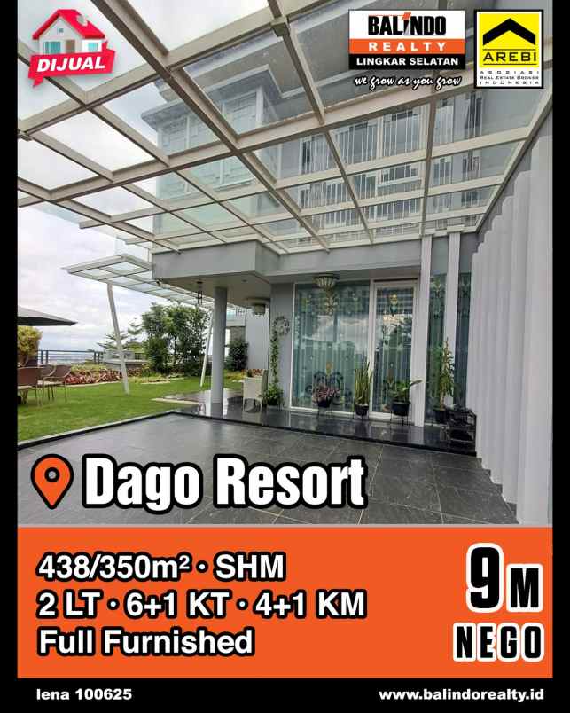 dijual rumah dago resort