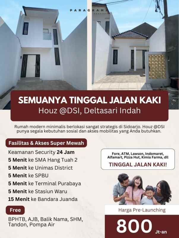 dijual rumah deltasari indah waru