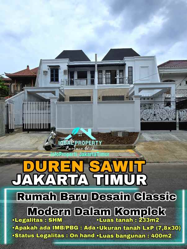 dijual rumah duren sawit