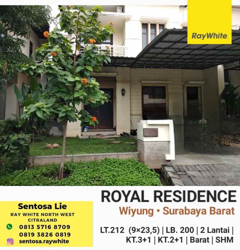 dijual rumah jalan royal residence