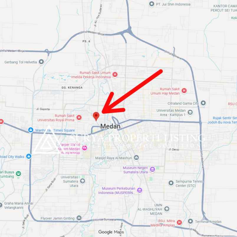 dijual rumah jalan sekip medan petisah