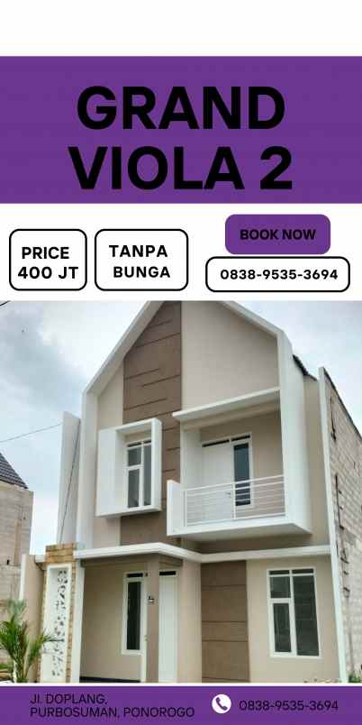 dijual rumah jl doplang purbosuman ponorogo