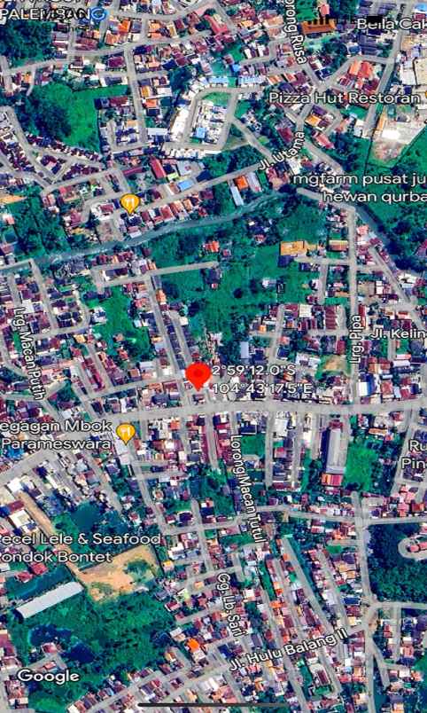 dijual rumah komplek griya andalas jl