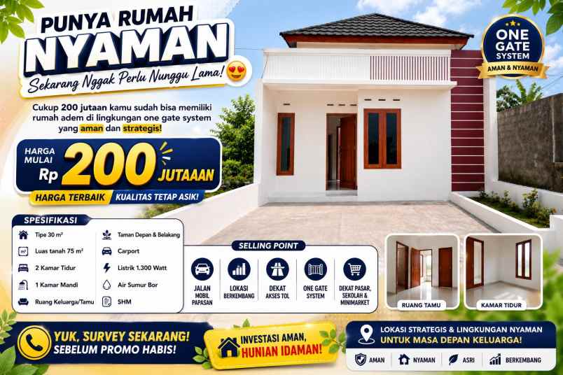 dijual rumah perumahan d sasmaya