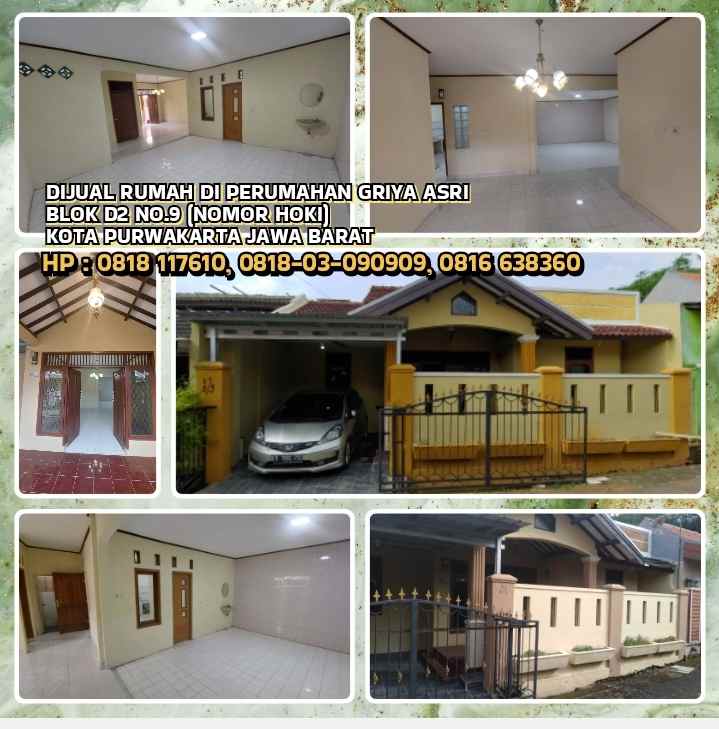 dijual rumah perumahan griya asri