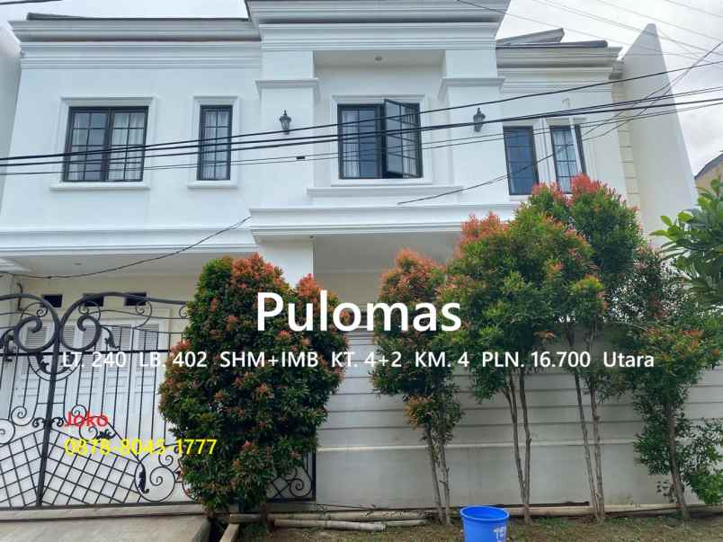 dijual rumah pulomas