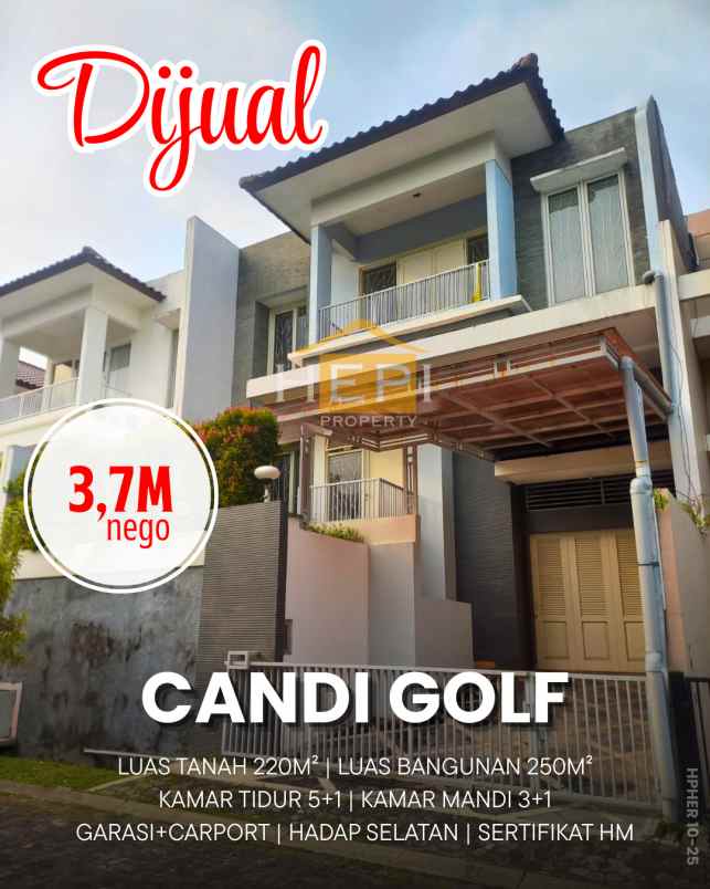 dijual rumah siap huni di candi golf