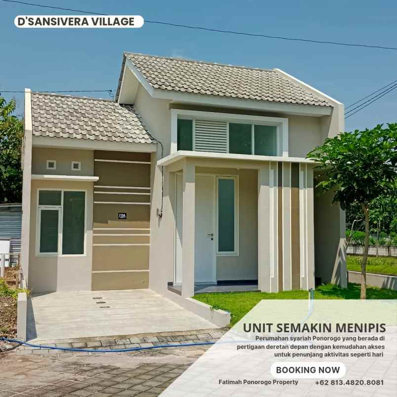 dijual rumah syariah minimalis di ponorogo