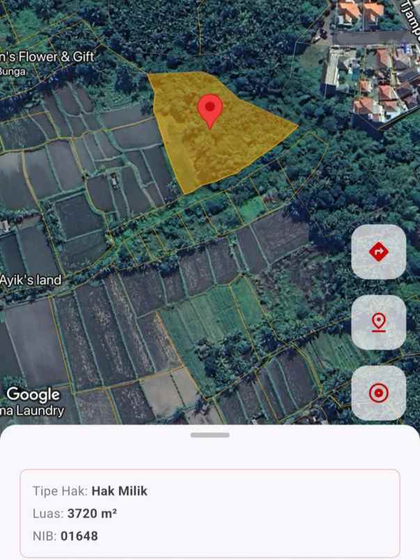 dijual tanah depan rs kasih ibu saba