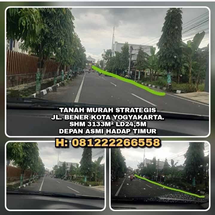 dijual tanah jl bener yogyakarta