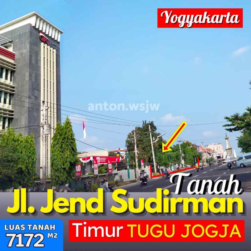 dijual tanah jl jend sudirman no 20