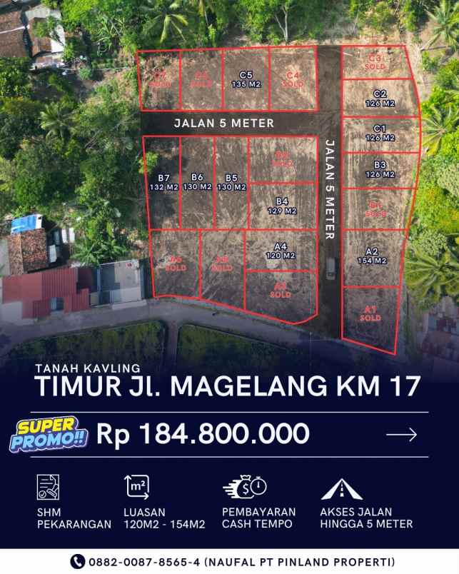 dijual tanah kadisono margorejo tempel