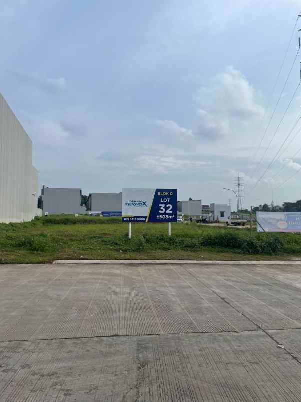 dijual tanah taman tekno x bsd