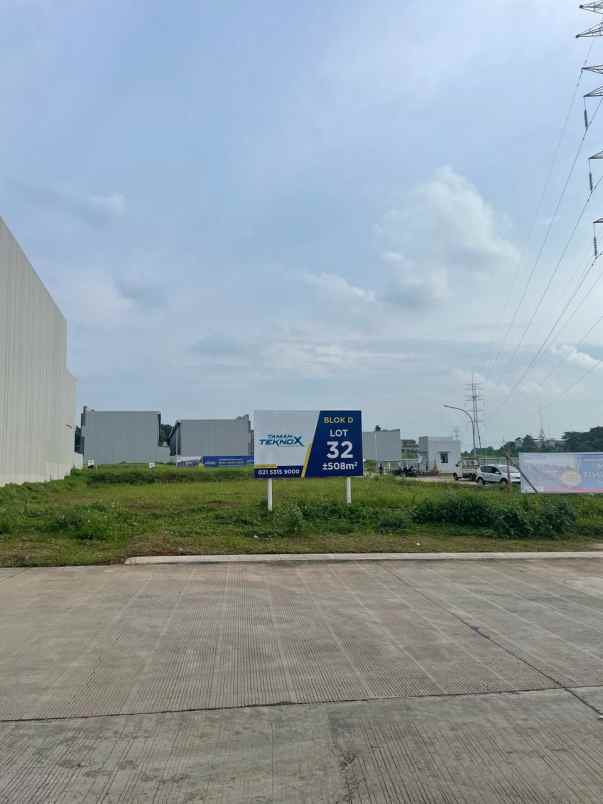dijual tanah taman tekno x bsd