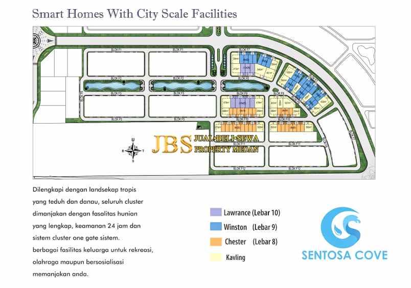 dijual villa komplek citraland gama