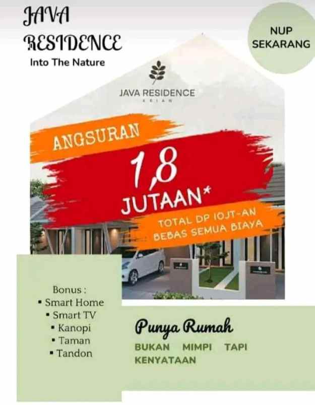 java residence nup 7 5 juta krian