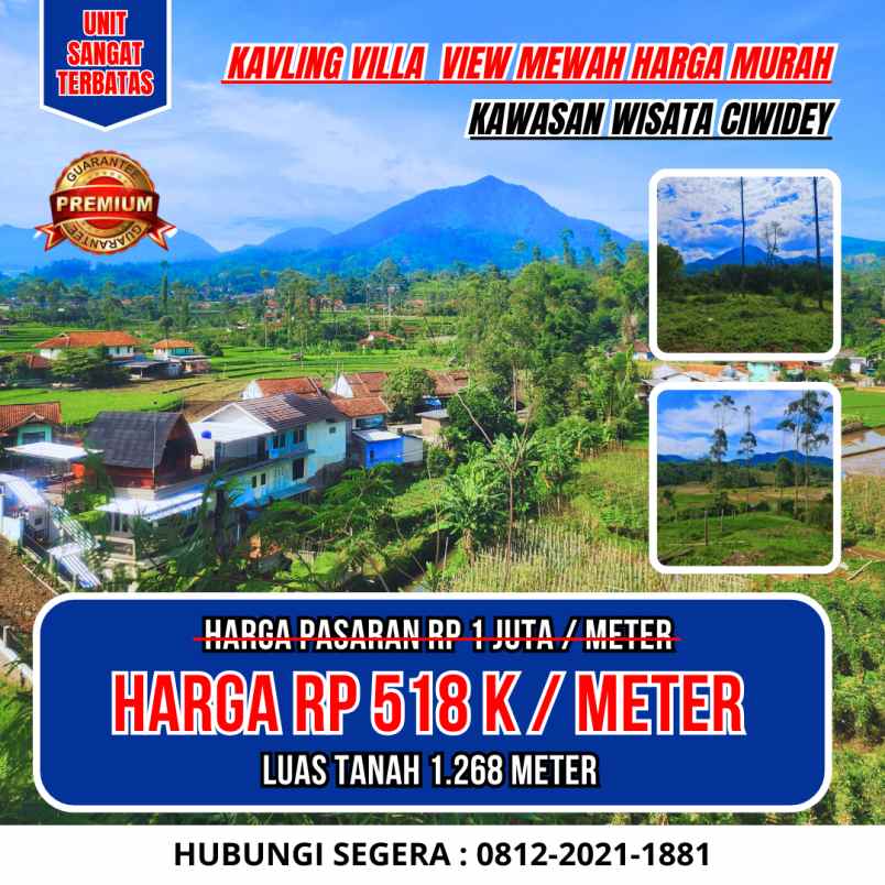 jual kavling cocok untuk villa dan glamping di ciwidey