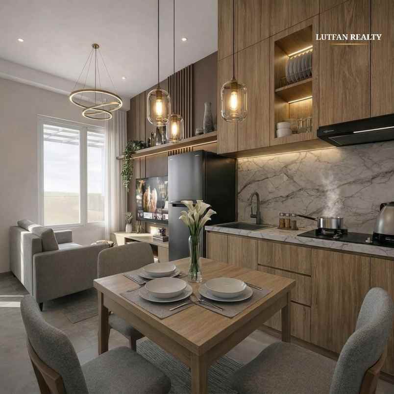 rumah cluster modern industrial dekat toll gate limo
