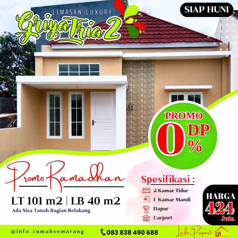 rumah dp 0 di griya tria 2 susukan ungaran
