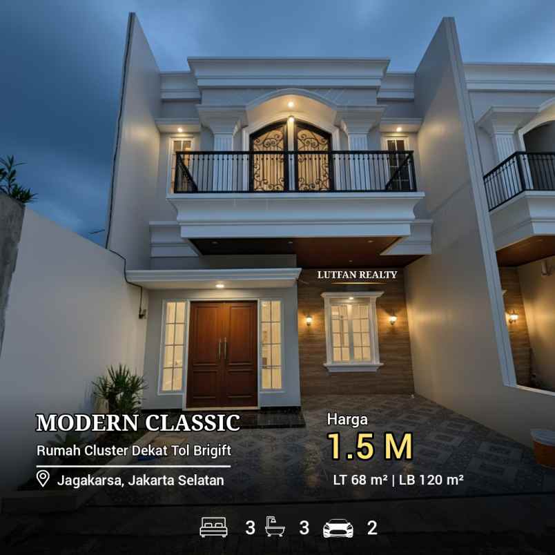 rumah jagakarsa dalam cluster dekat tol brigift
