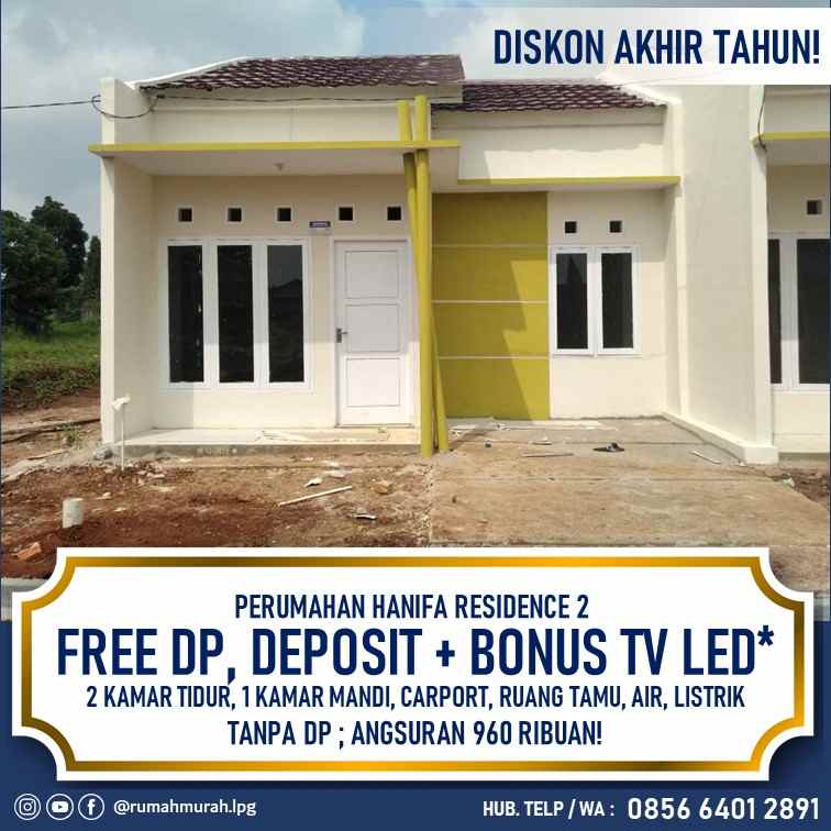rumah murah subsidi bonus tv dan free deposit