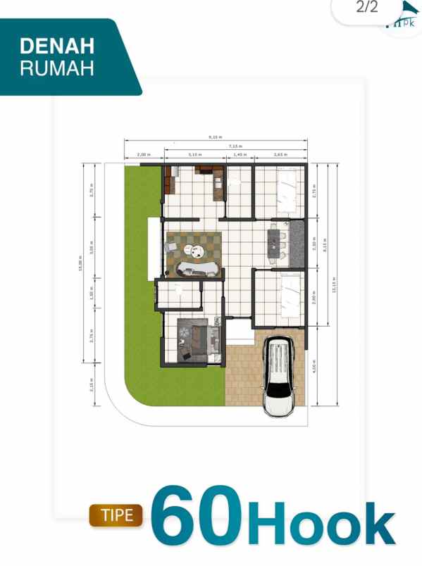 rumah nuansa villa di atas bukit