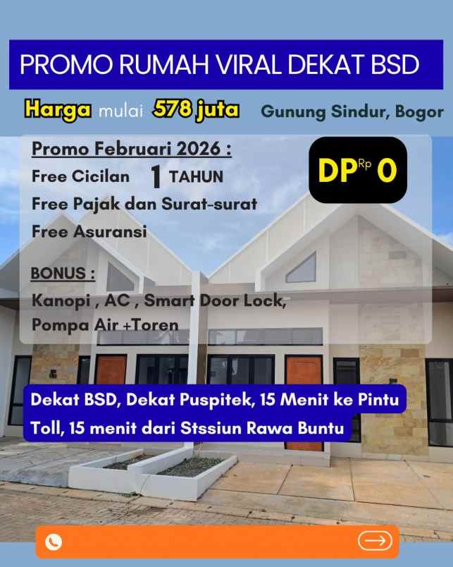 rumah promo februari di serpong