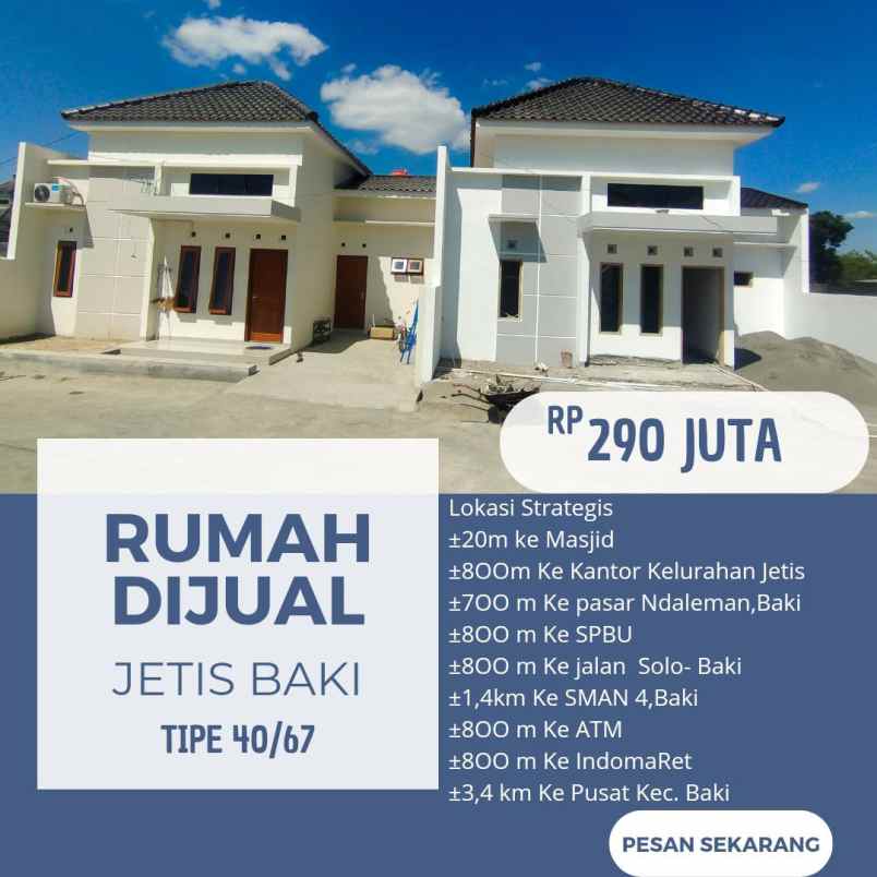 rumah siap huni barat pasar daleman baki