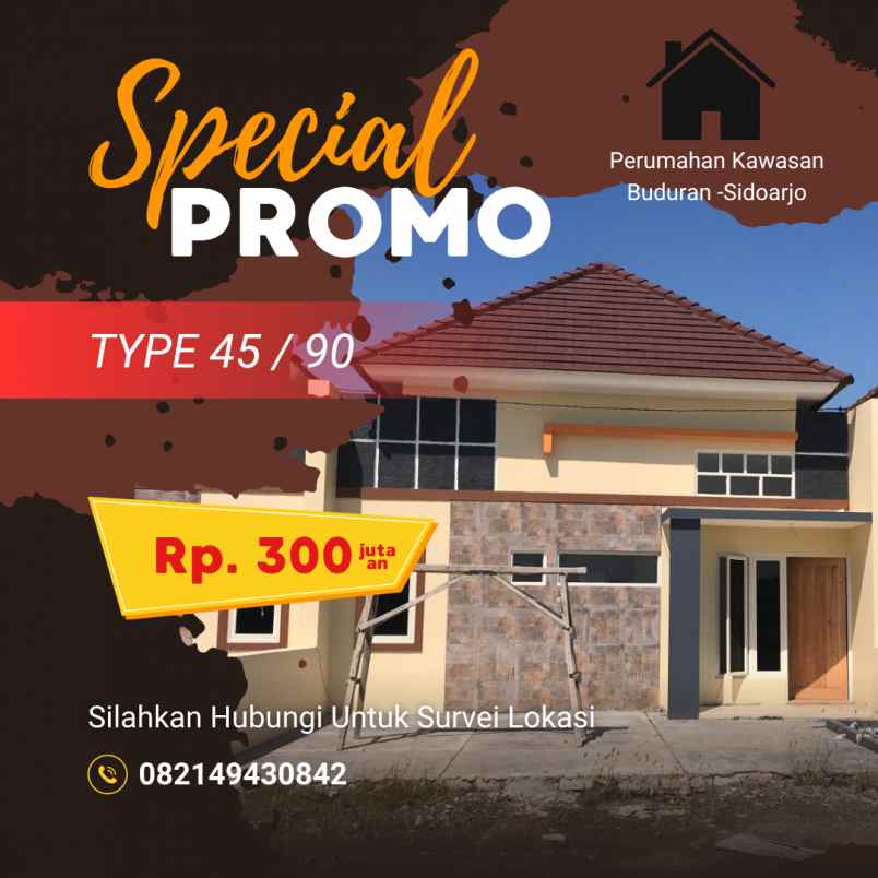 rumah type 45 90 hanya 300an saja