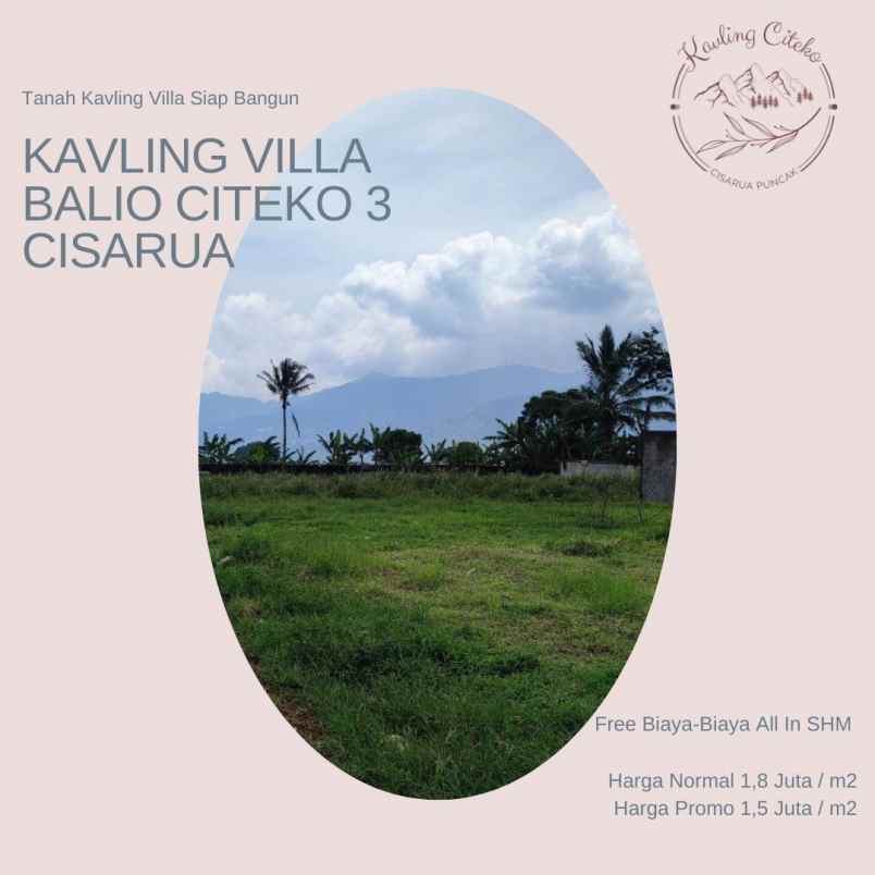 tanah jalan citeko cisarua