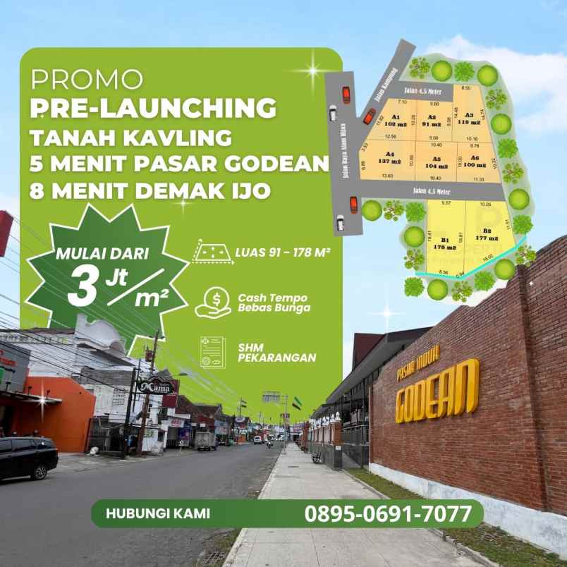 tanah murah dekat pasar godean