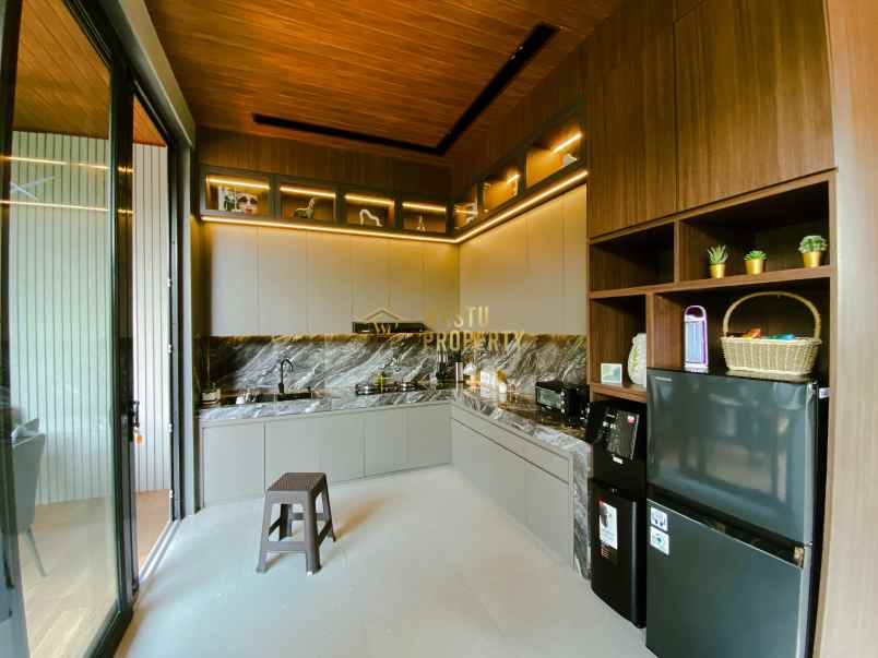 villa fully furnish di jakal utara view sawah