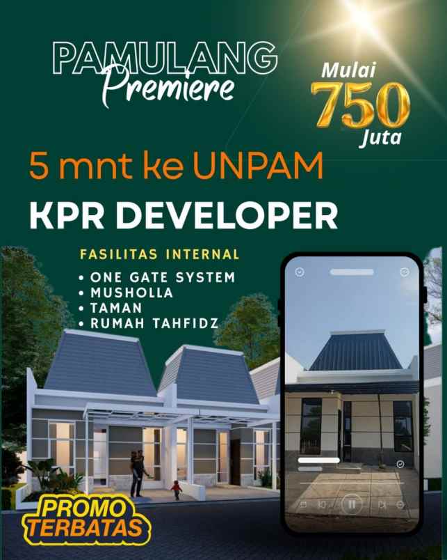 750 juta sudah bisa punya rumah syariah di pamulang
