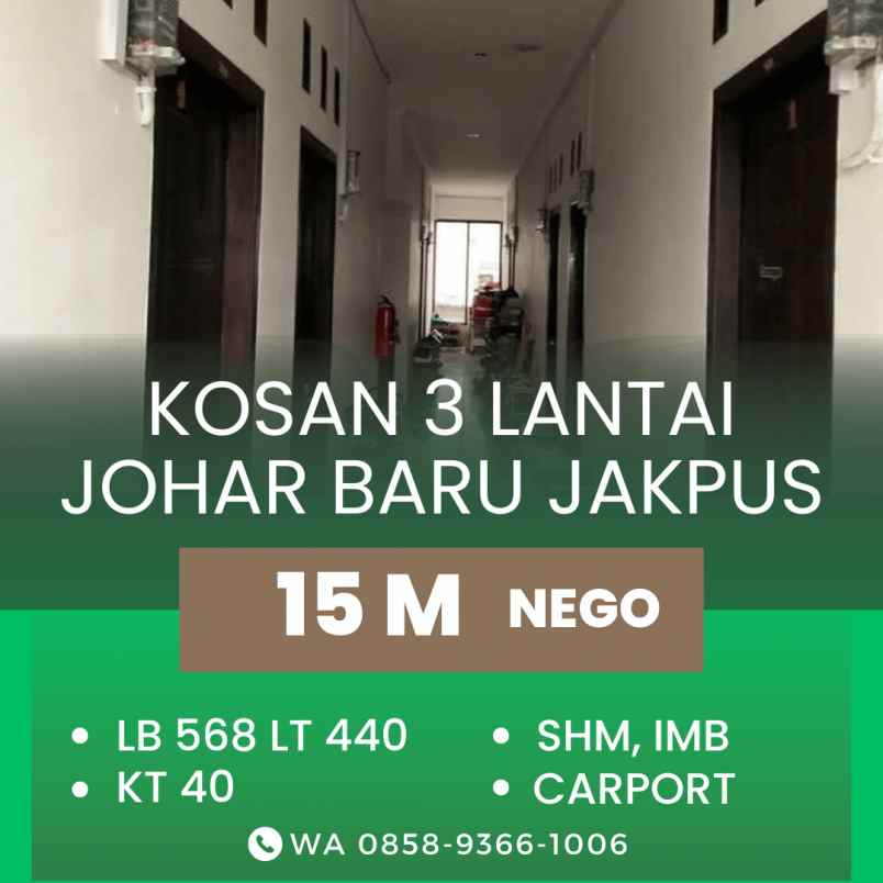 dijual kost johar baru