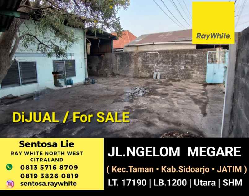 dijual ruko gudang kantor jalan ngelom megare