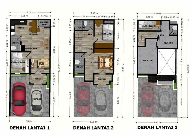 dijual rumah 3 lantai ahsanu jagakarsa