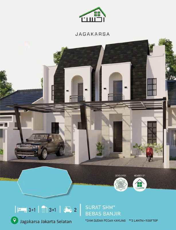 dijual rumah 3 lantai ahsanu jagakarsa