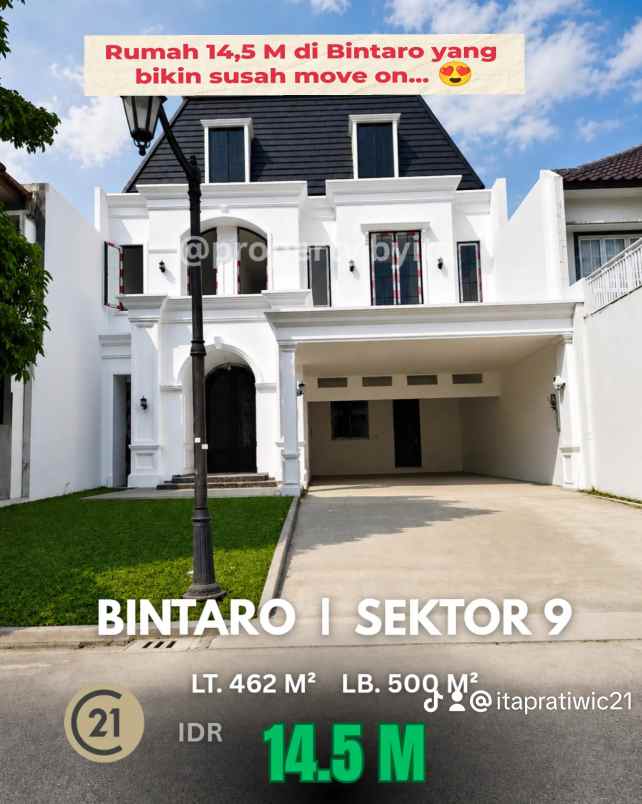 dijual rumah bintao sektor 9 tangerang