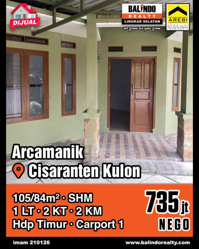 dijual rumah cisaranten kulon