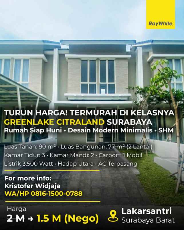 dijual rumah citraland greenlake