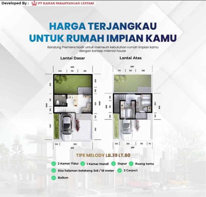 dijual rumah cluster kaisar jl palasari