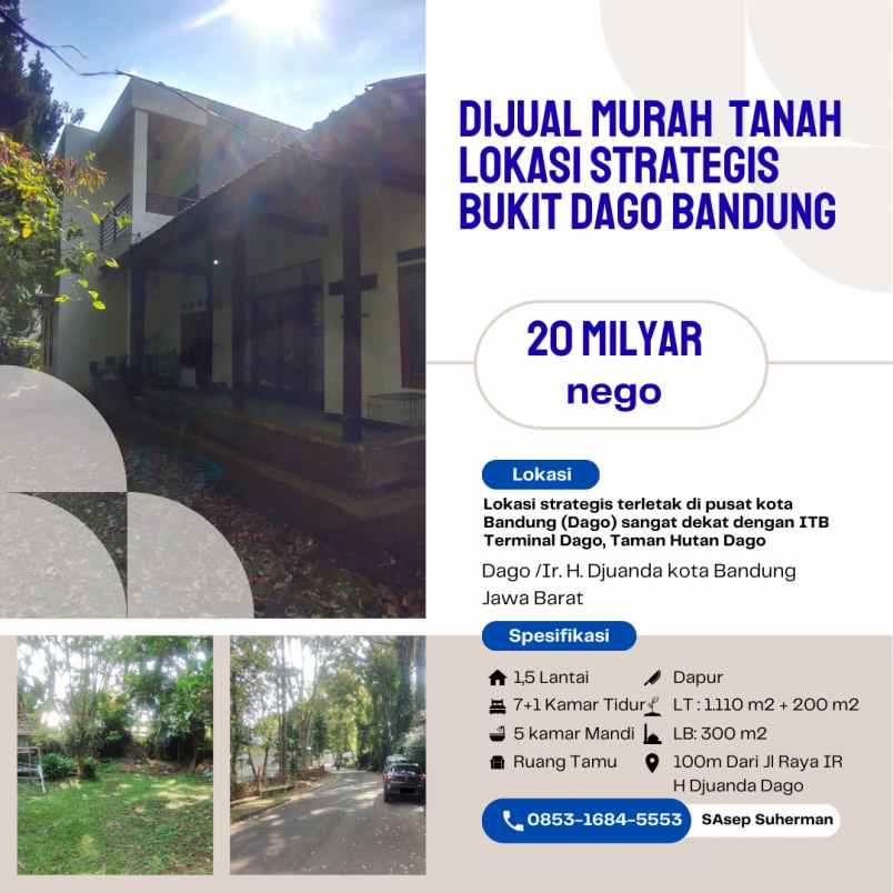 dijual rumah dago bandung jawa barat