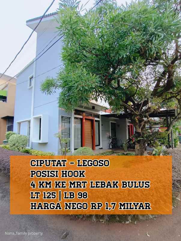 dijual rumah jalan raya cirendeu