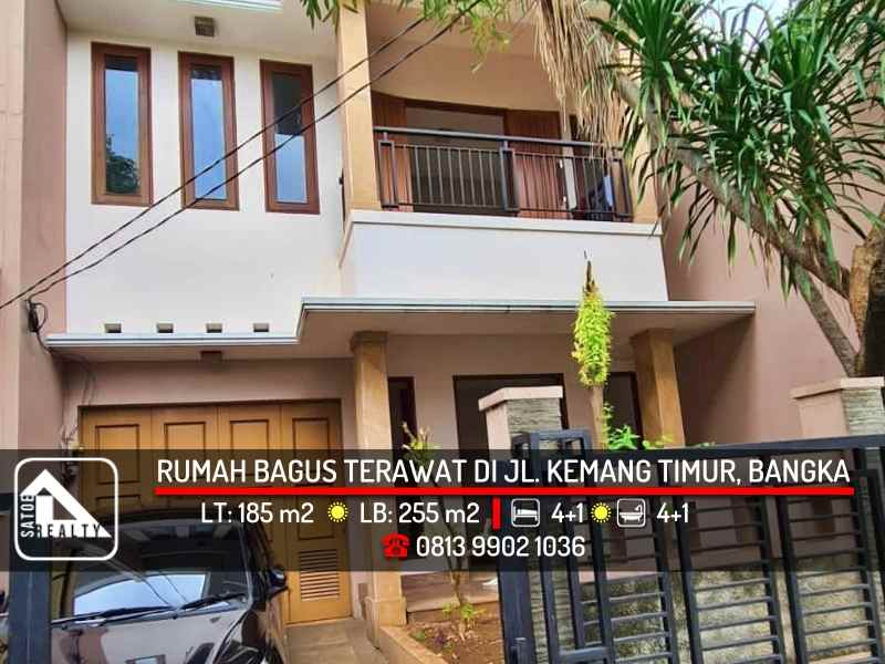 dijual rumah jl kemang timur bangka