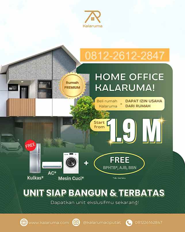 dijual rumah jl talas i ciputat kec