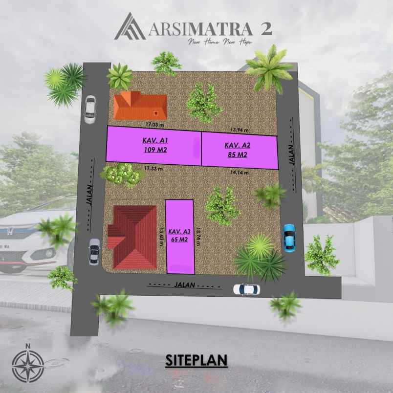 dijual rumah kaliburak rt 001 rw 001