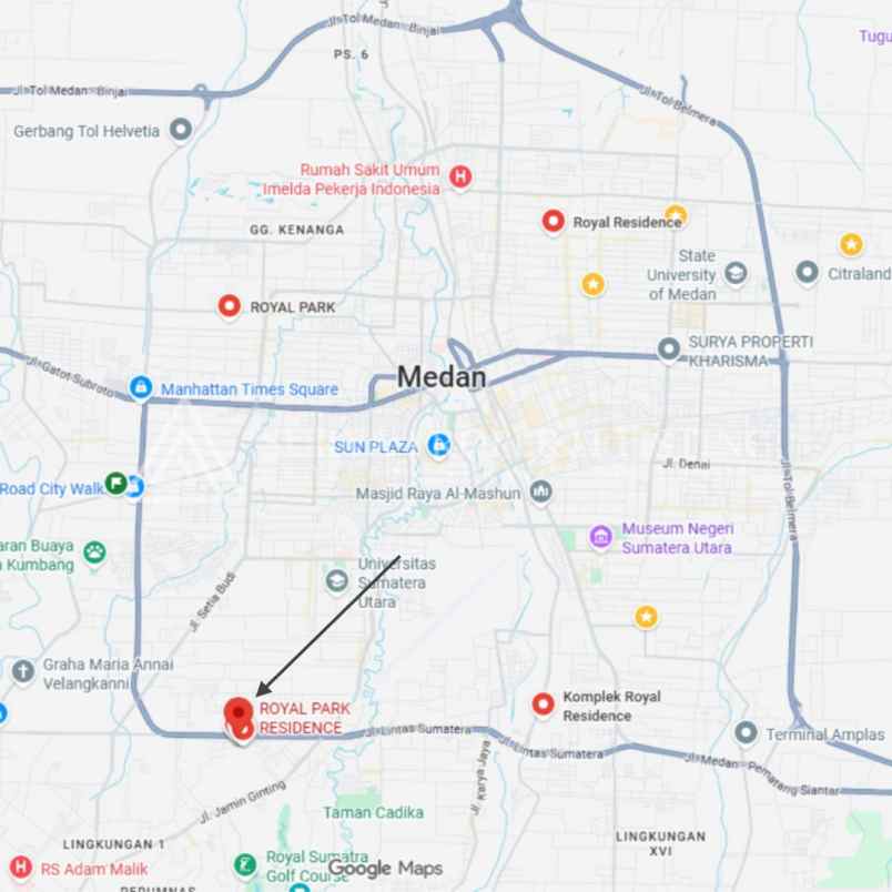 dijual rumah komplek royal park residence