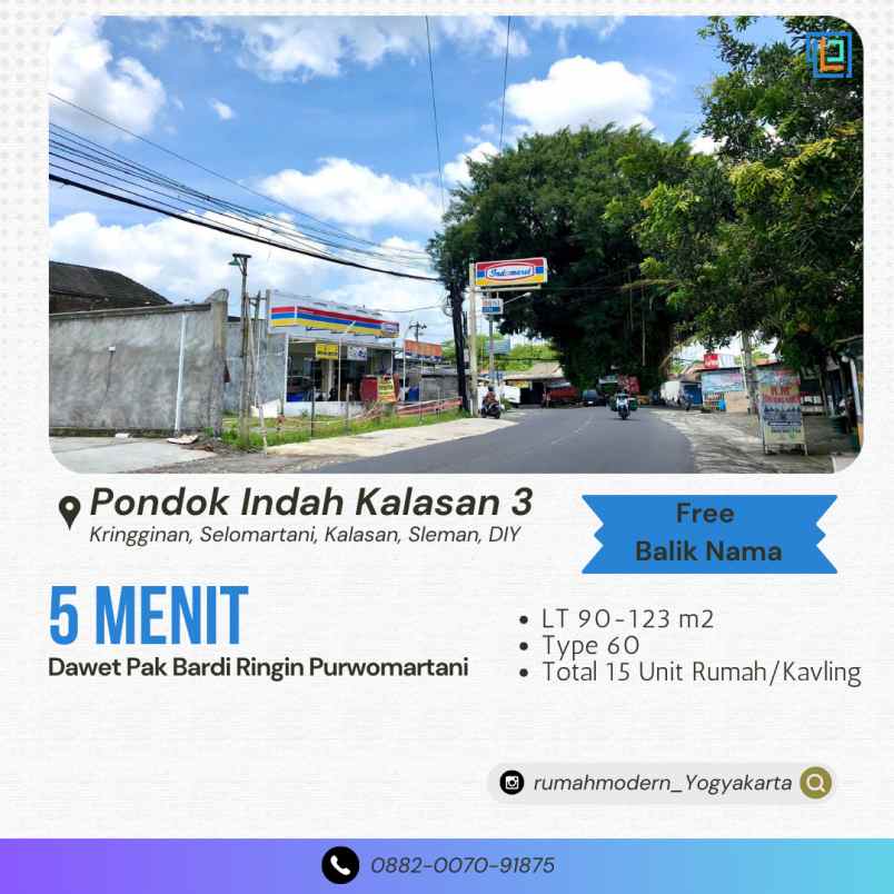 dijual rumah kringinan selomartani